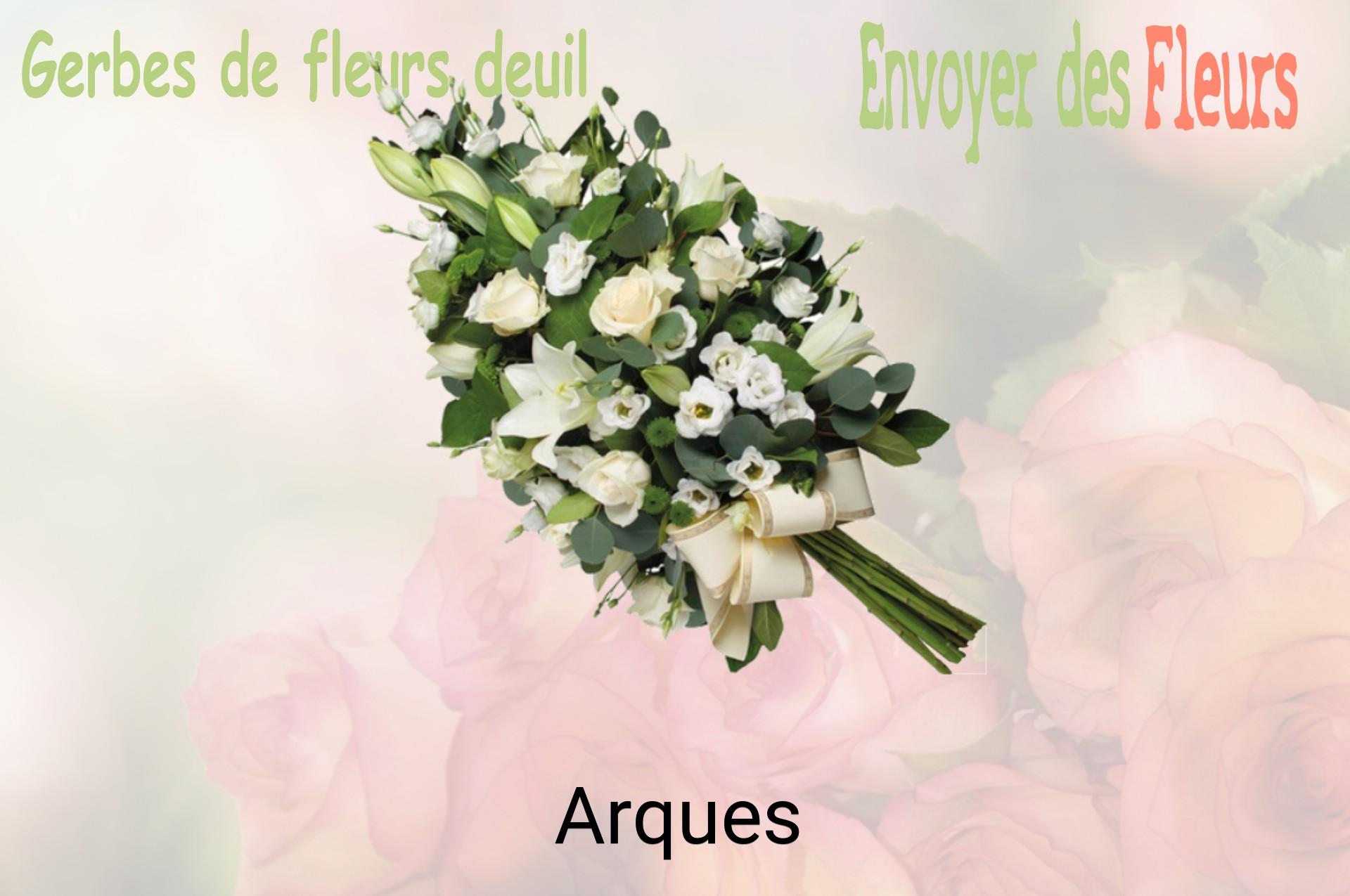Gerbe de fleurs de deuil livrée à Arques